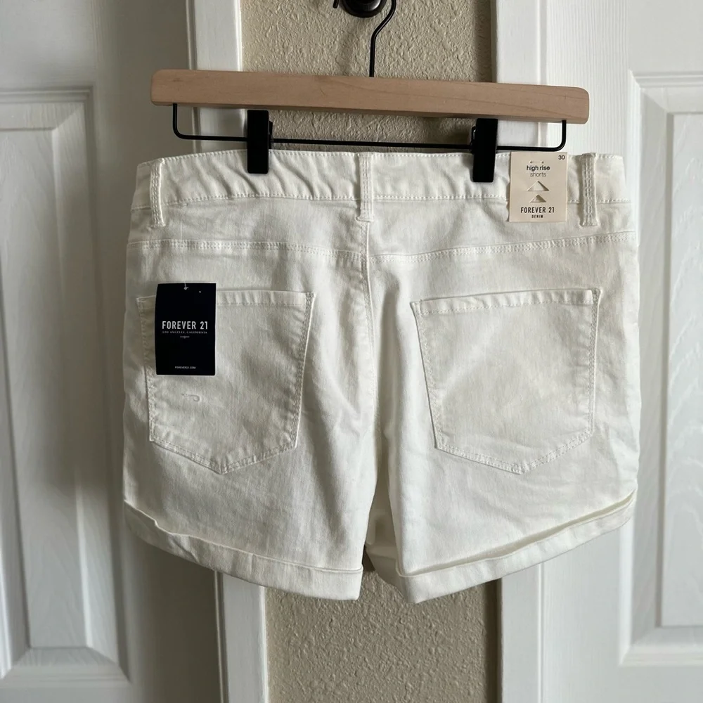 Forever 21 High Rise Ivory Shorts Size: 30 - Picture 6 of 8